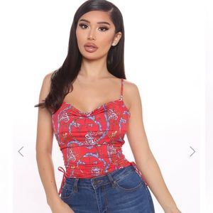 Red tie top
